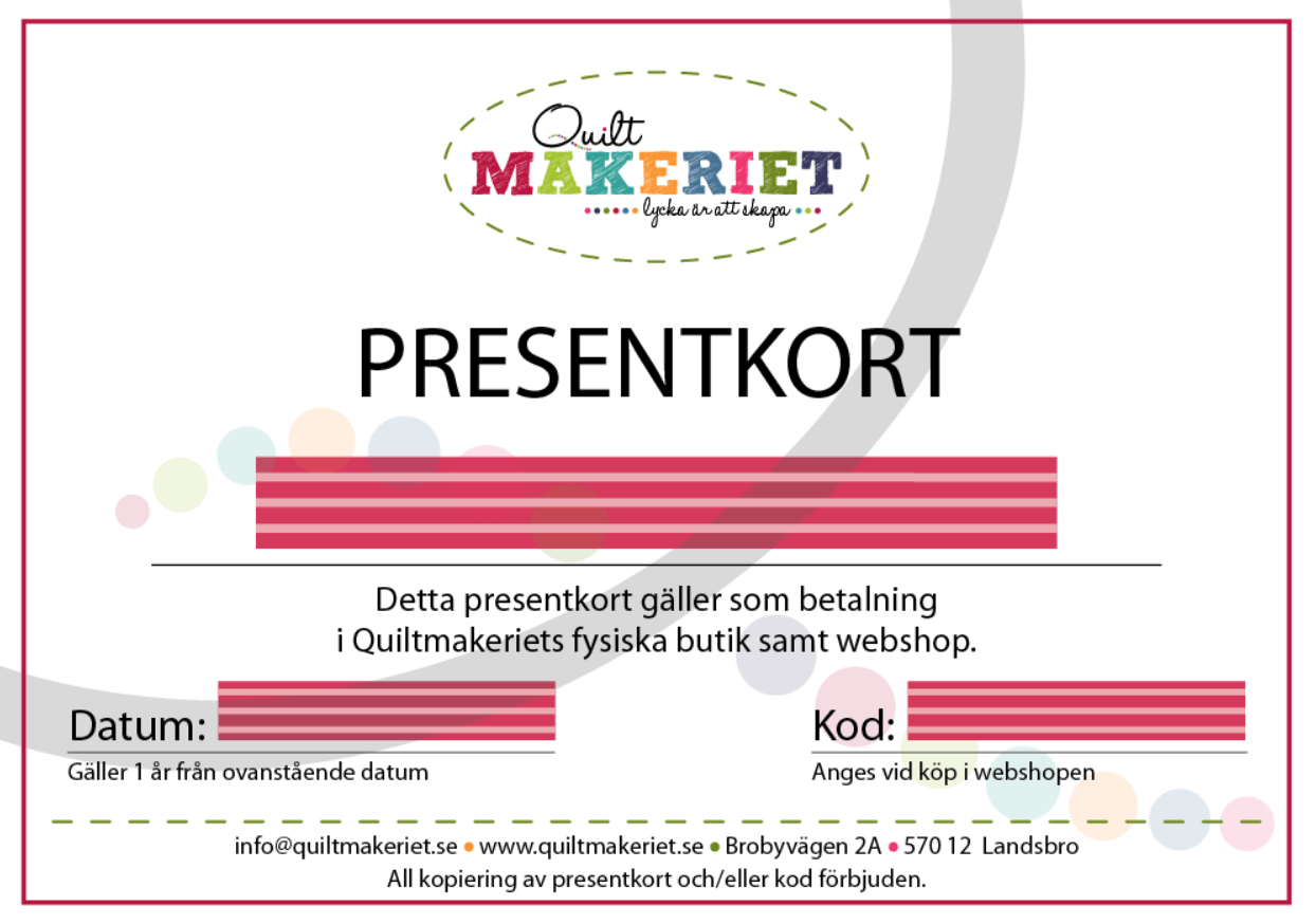 Presentkort 1000 kronor