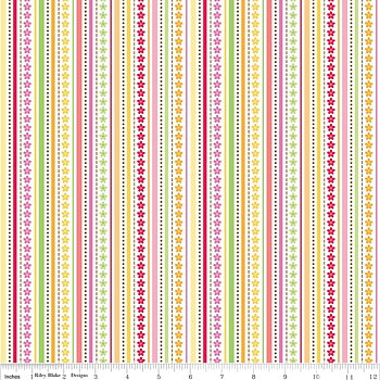 Ladybug Garden white stripe