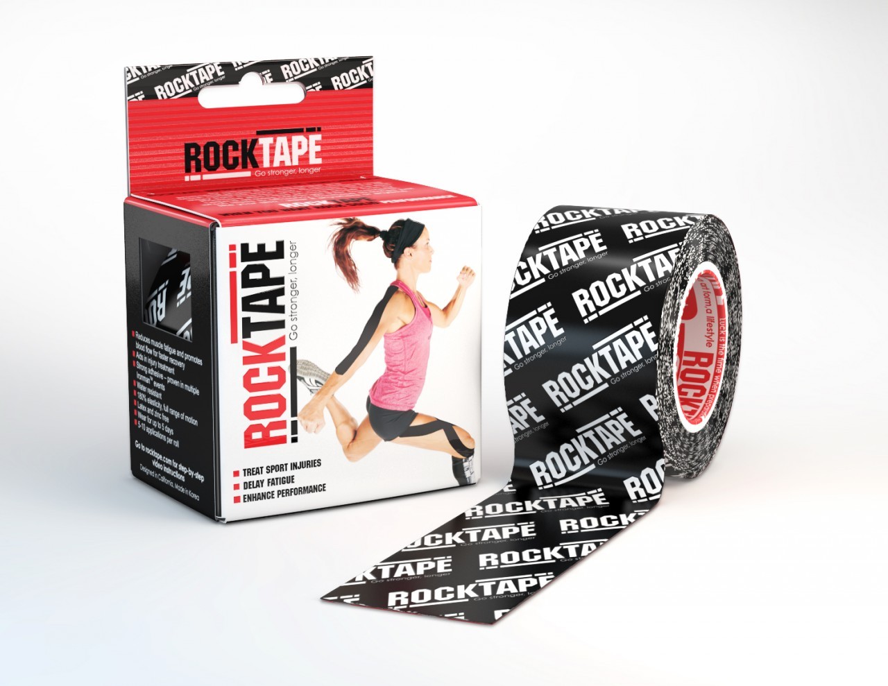 Rocktape Svart Logo 5cm x 5m
