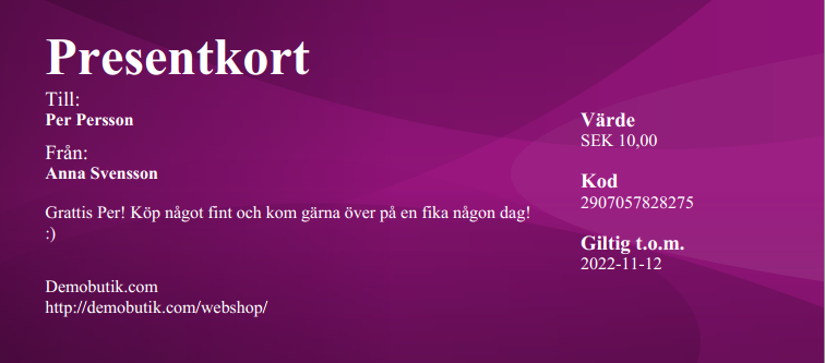 Presentkort 100kr - 2