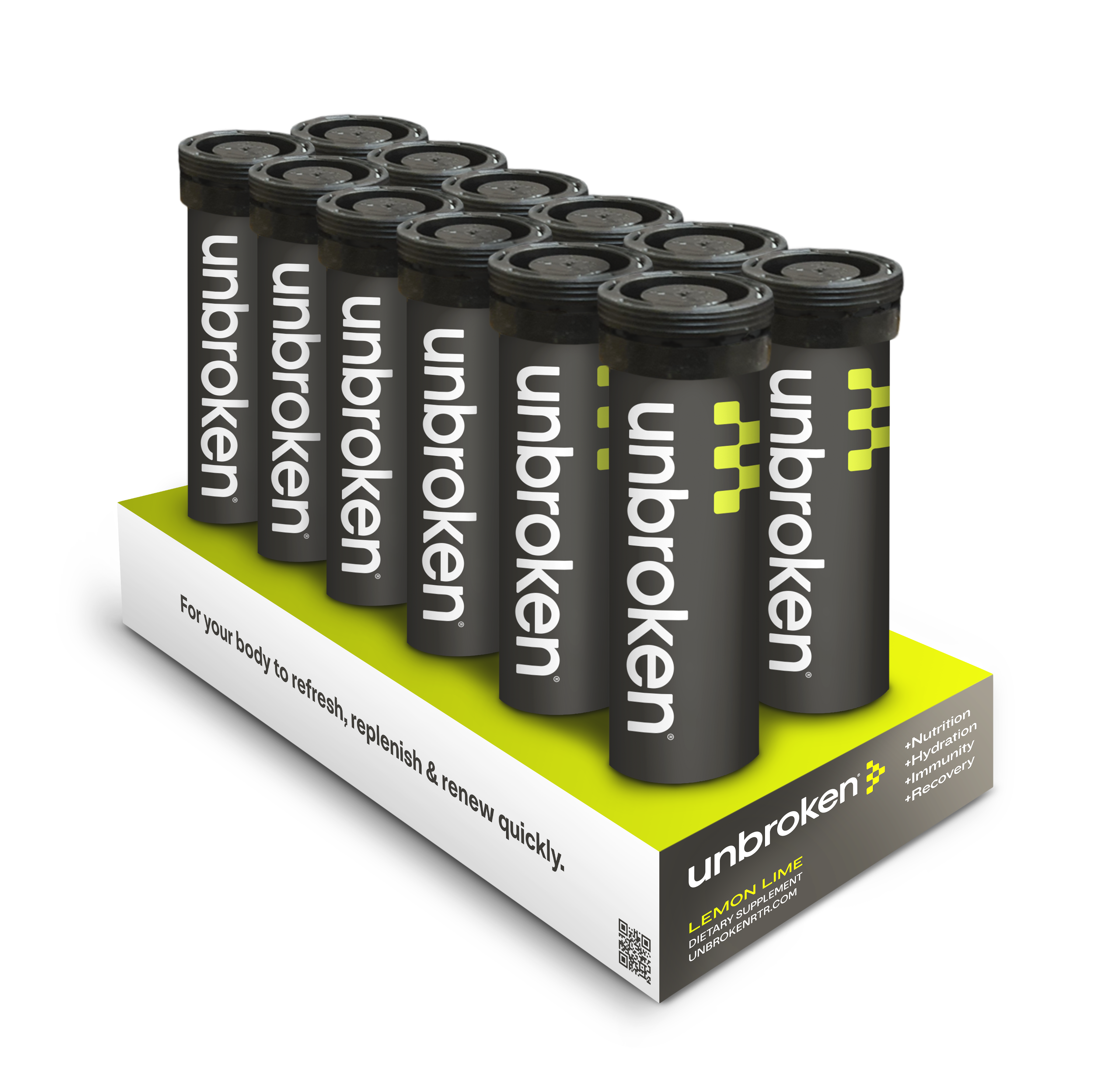 Unbroken Lemon Lime 12 Tub 120 portioner