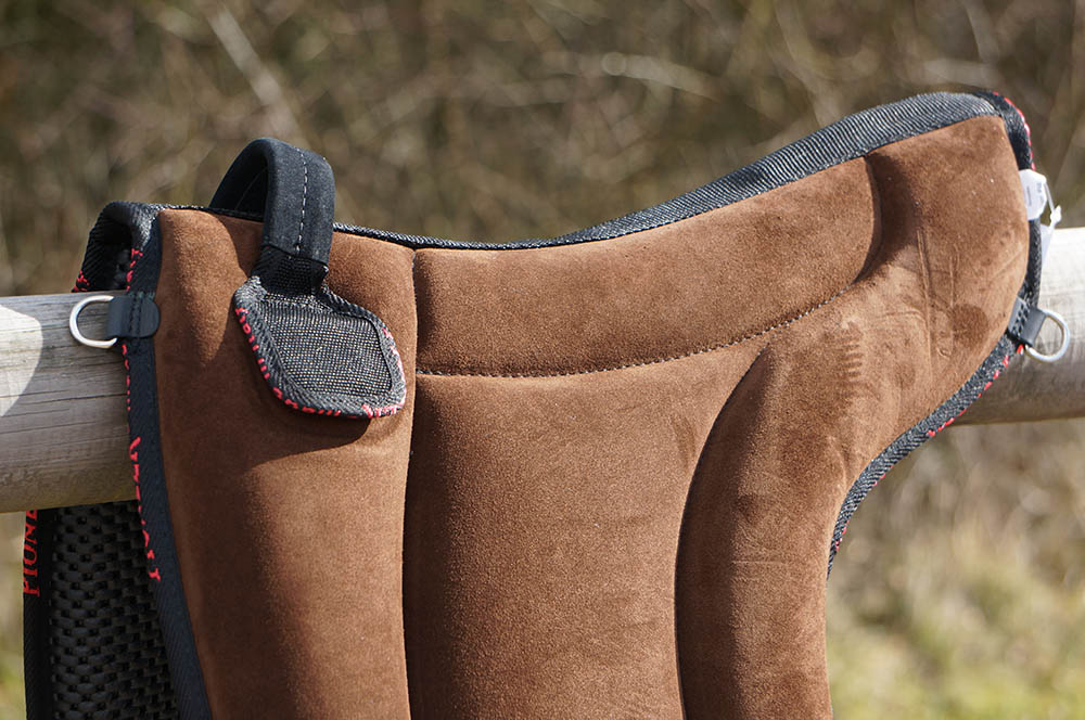 Atessa Ride pad / Bareback pad in suede (with stirrup attachments), CHOCOLATE - 6