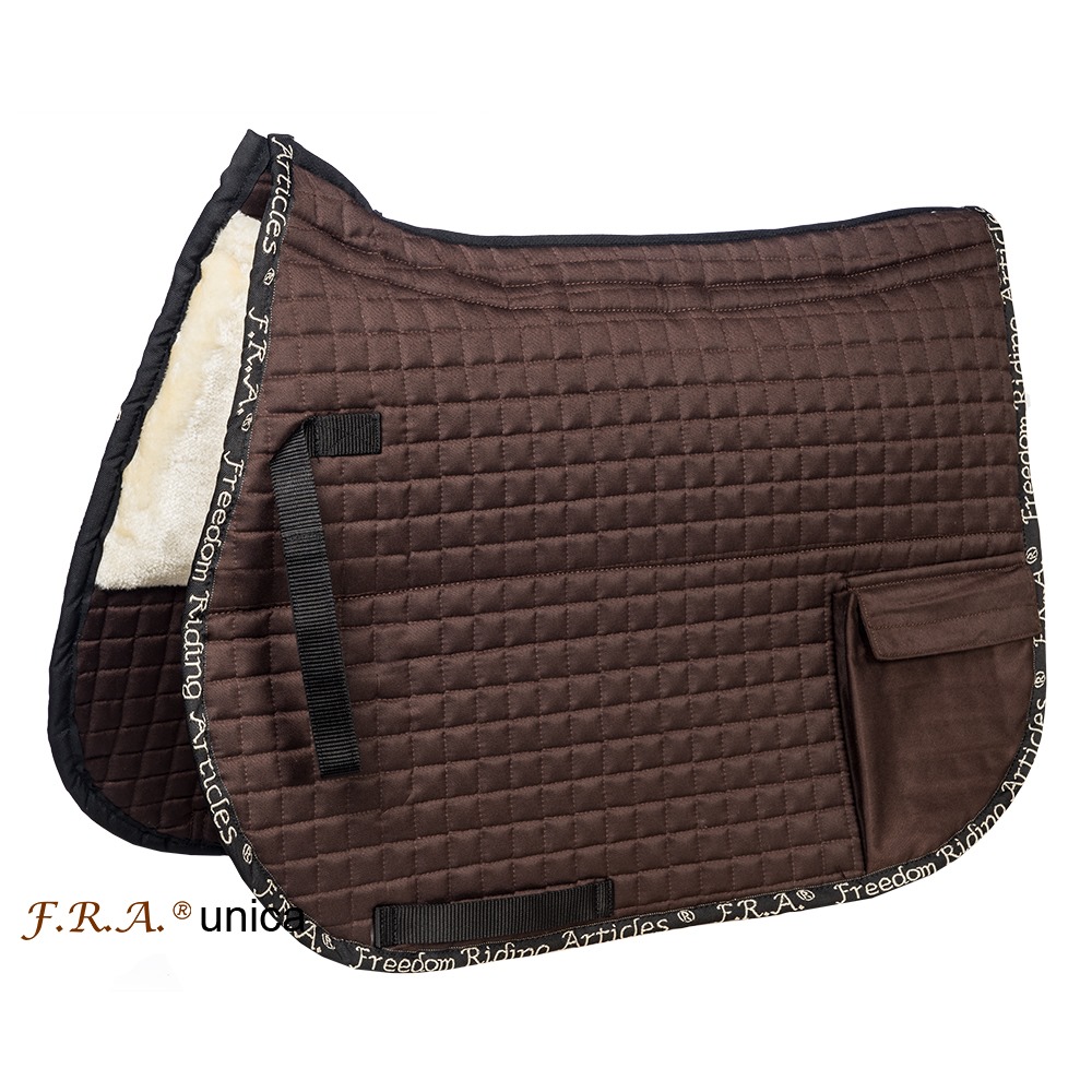 F.R.A.® Saddle pad with side pockets (incl. inserts!), brown - 4