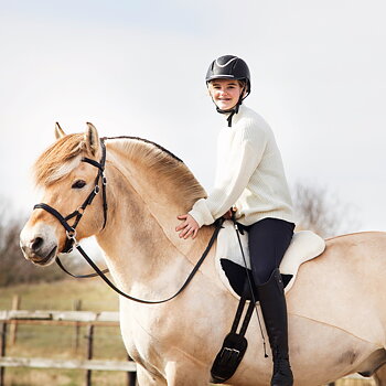 F.R.A® ride pad / bareback saddle Bisco, cream, shetland/pony