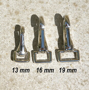 Karbinhake / tygelhake, 6 cm/19 mm, silver