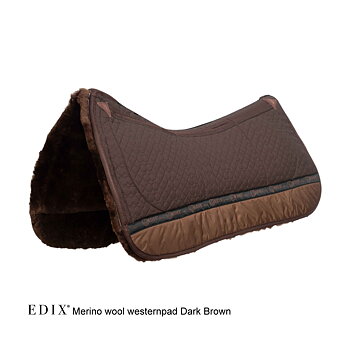 EDIX® Westernpad Premium, äkta Merinoull (inkl. 8 st ilägg), brun