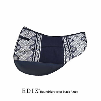 EDIX® Westernpad filtad ull RoundSkirt (inkl. 8 st ilägg), Black Aztec