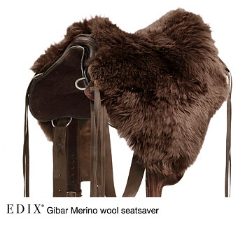 EDIX® Gibar Seatsaver / saddle seat (treeless saddles), Merino wool, brown