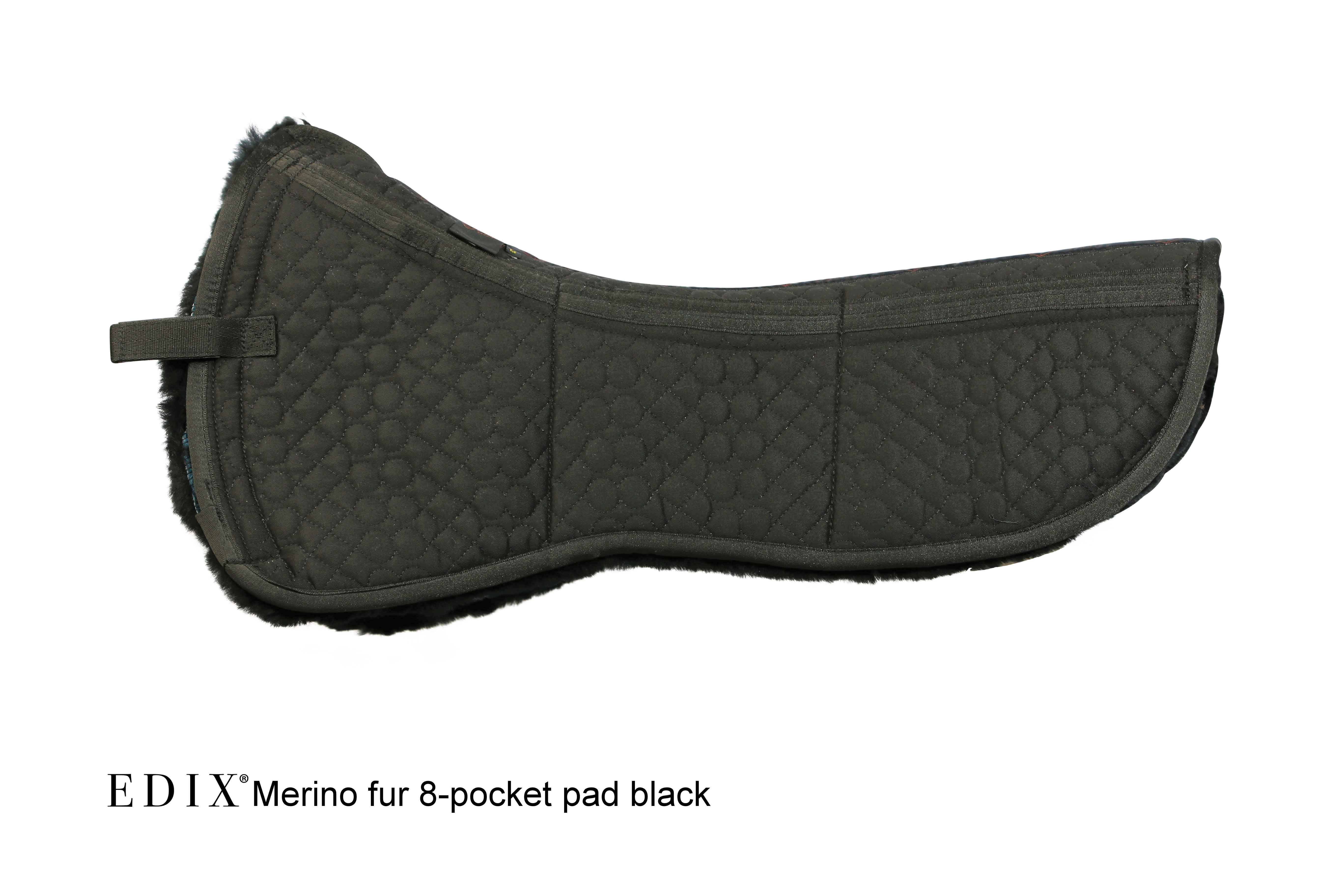 EDIX® Halfpad / Correction pad, genuine Merino wool incl. pad, black - 4