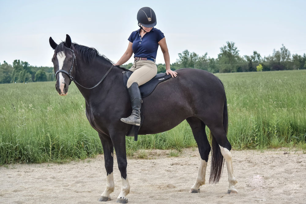 ThinLine® Ride pad / bareback saddle SuperCloseContact (incl. girth), black - 11