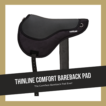 ThinLine® Ridpad / barbackasadel SuperCloseContact (inkl. gjord), svart