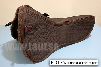 EDIX® Halfpad / Correctionpad med äkta Merinoull (inkl. lägg) - brun
