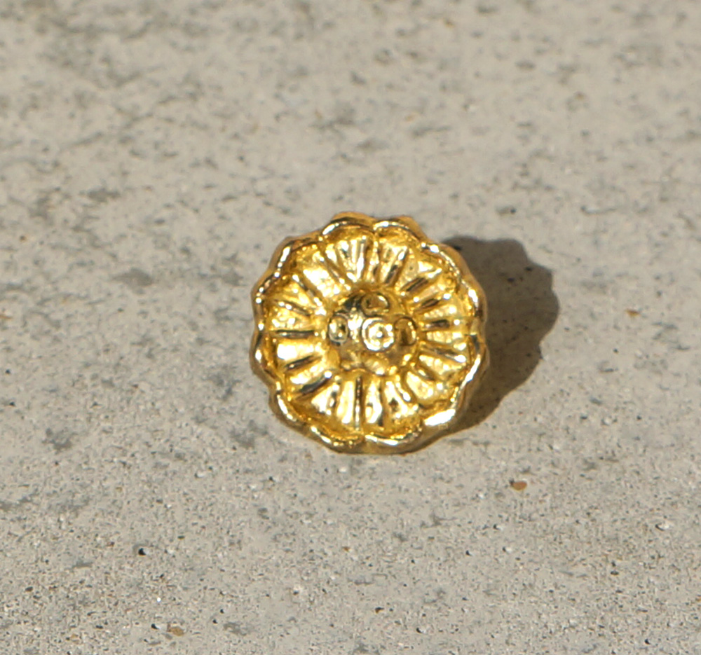 Cortezia Bridle decoration / concho 'Girasol', gold - 5