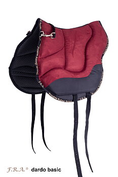 F.R.A® Dardo bareback saddle / ride pad 'Basic', full, bordeaux