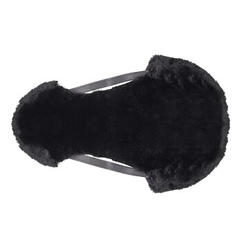 EDIX® Seatsaver / rumpvärmare (dressyr, island, allround, hopp), äkta Merinoull, svart, låg /normal bakvalv