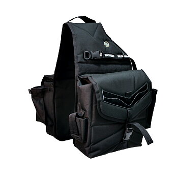 Double Pannier Bakväska (Engelska/Western), svart