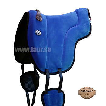 Brockamp ride pad / barebackpad in suede 'Special', blue