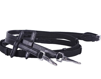 Bitless Bridle / Sidepull QHP 'Sunna' Crossunder, inkl. tyglar, svart/ponny