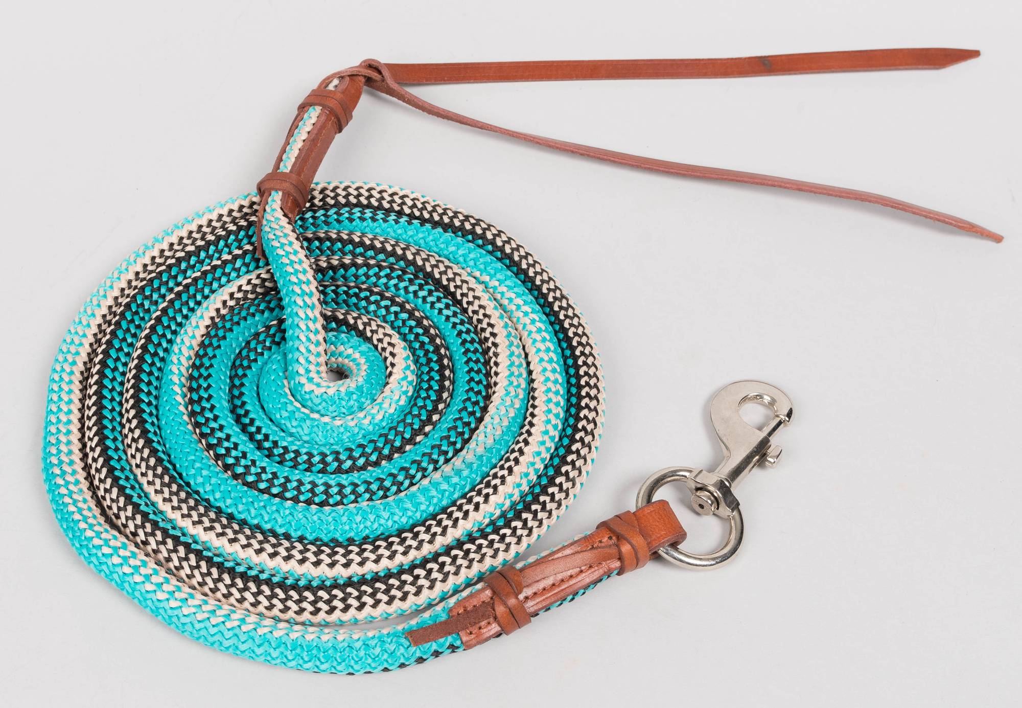 Lead Rope 3,5 m Globus Basic, turquoise/brown - 4