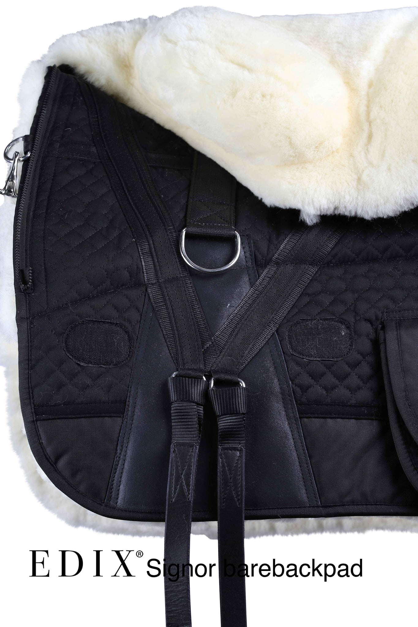  EDIX® Signor Merino sheepskin Barebackpad, burgundy - 9
