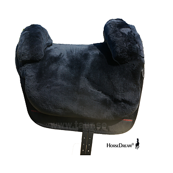 Horsedream® Bareback saddle / lambskin saddle Iberica Plus Graphite Shetland
