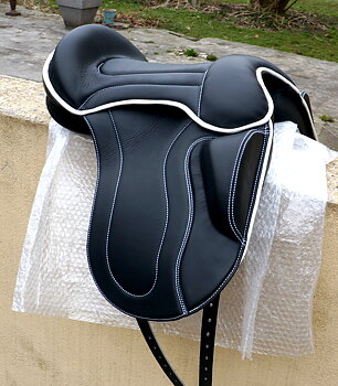 Gaiter III DeLuxe (bomlös med vadderade kåpor), svart/vit