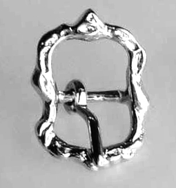 Cortezia Baroque buckle 'MJ', 18 mm silver