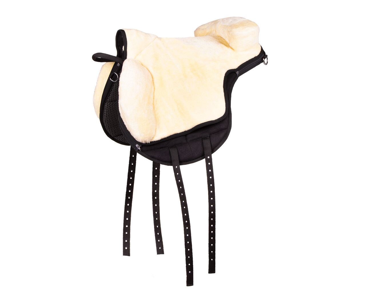 QHP barbackasadel / ridpad SuperSoft (2-i-1), creme, ponny
