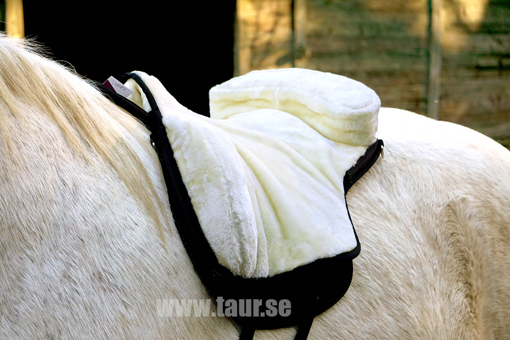 QHP barbackasadel / ridpad SuperSoft (2-i-1), creme, ponny - 4