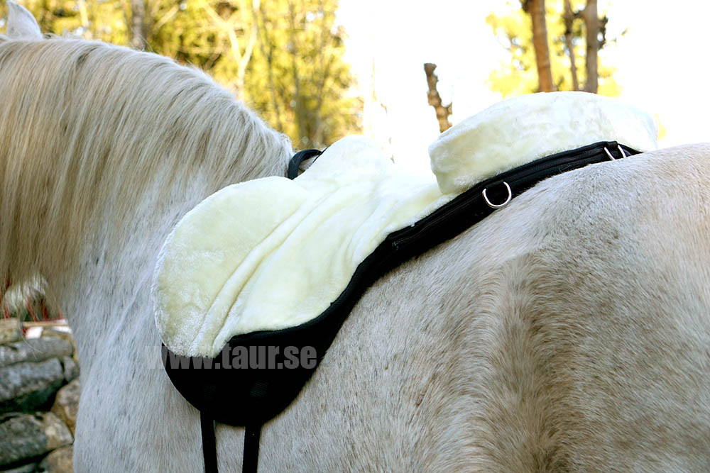 QHP barbackasadel / ridpad SuperSoft (2-i-1), creme, ponny - 8