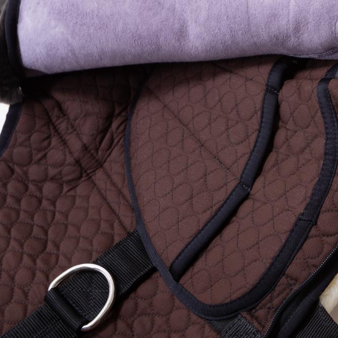 Horsedream® Bareback saddle / lambskin saddle Premium Plus XH - HIGH WITHERS, dark brown - 6