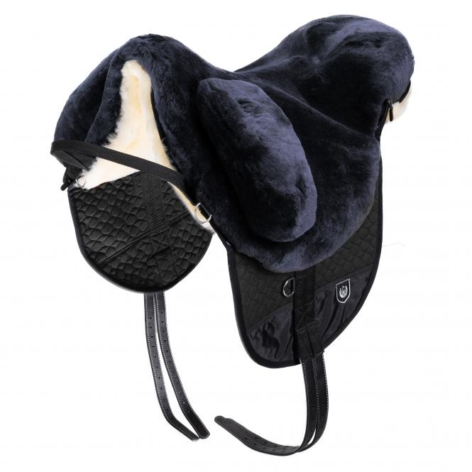Horsedream® Bareback saddle / lambskin saddle Premium Plus XH - HIGH WITHERS, graphite