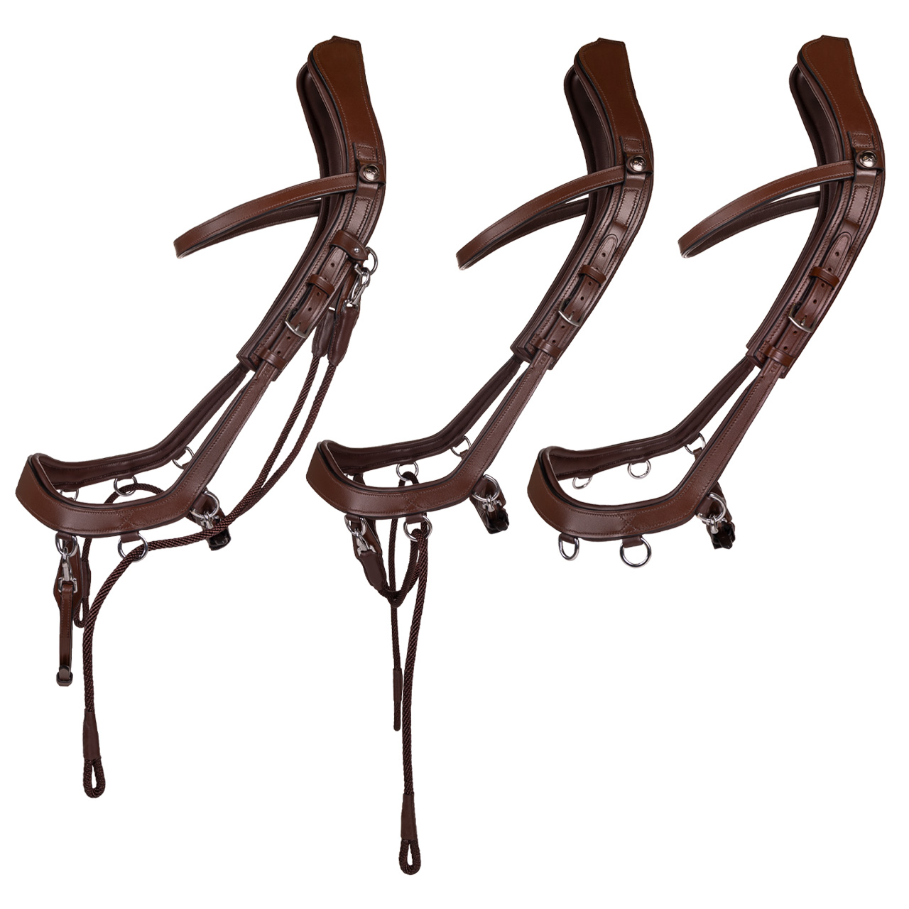 Bitless Bridle / Sidepull PresTEQ Faysport Anatomical, brun - 8