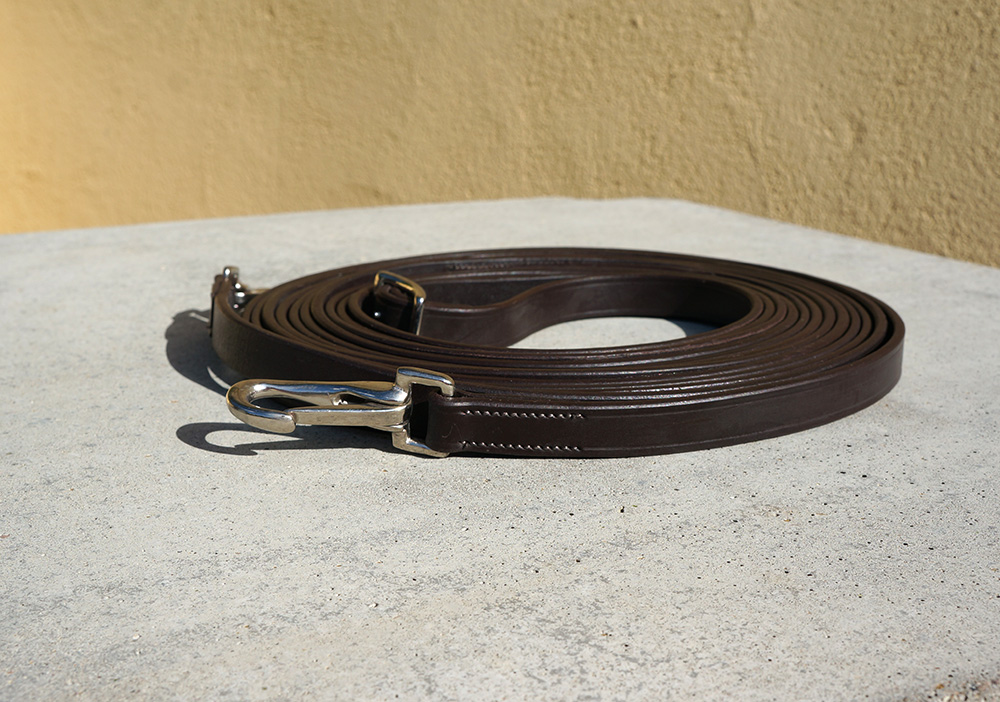 F.R.A® Long rein in leather, 6,8 m, darkbrown - 2