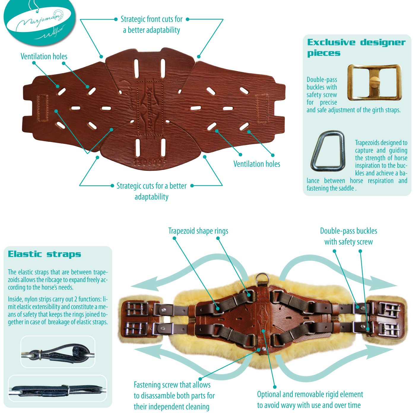 XpandGirth® Dressage Girth Leather - 7