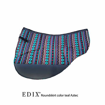 EDIX® Westernpad filtad ull RoundSkirt (inkl. 8 st ilägg), Teal Aztec