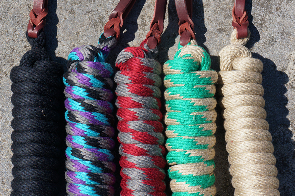 Organic bamboo! EcoLuxe™ Bamboo rope halter incl. lead rope, Tan / Kellygreen - 5