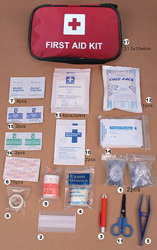First Aid Kit / Första hjälpen väska - 34 delar