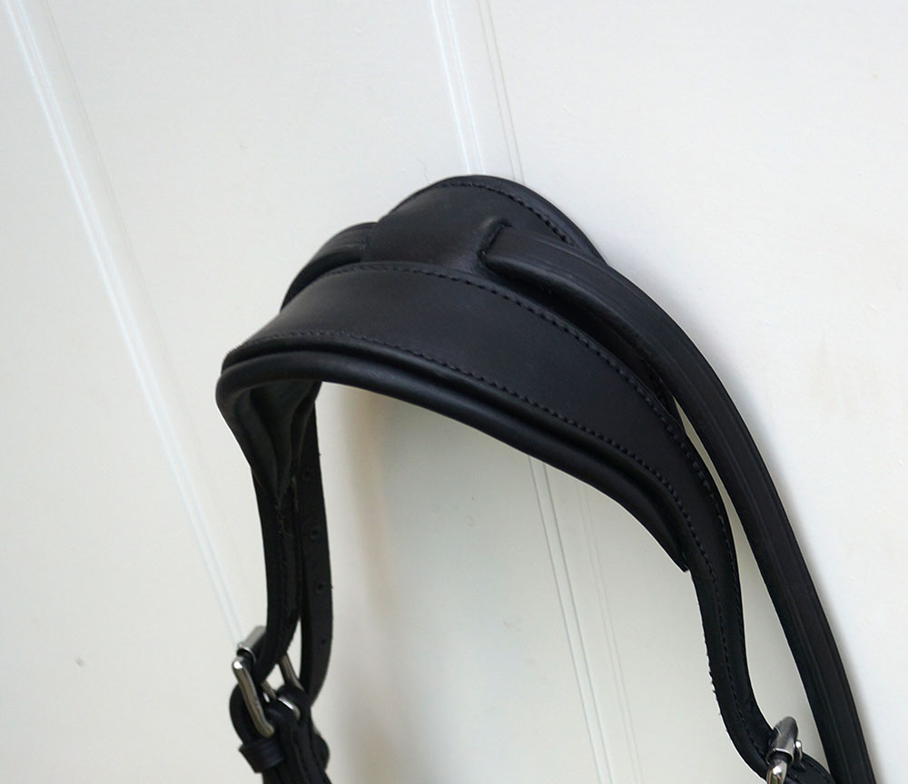 Anatomical cavesson Marjoman Carolina DeLuxe, for riding and lunging, black - 5