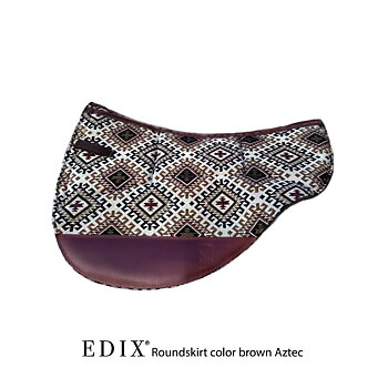 EDIX® Westernpad filtad ull RoundSkirt (inkl. 8 st ilägg), Brown Aztec