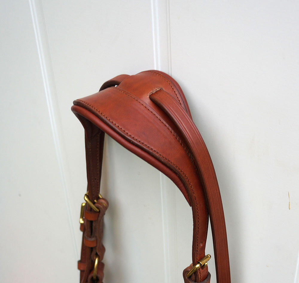 Anatomical cavesson Marjoman Carolina DeLuxe, for riding and lunging, havana - 6