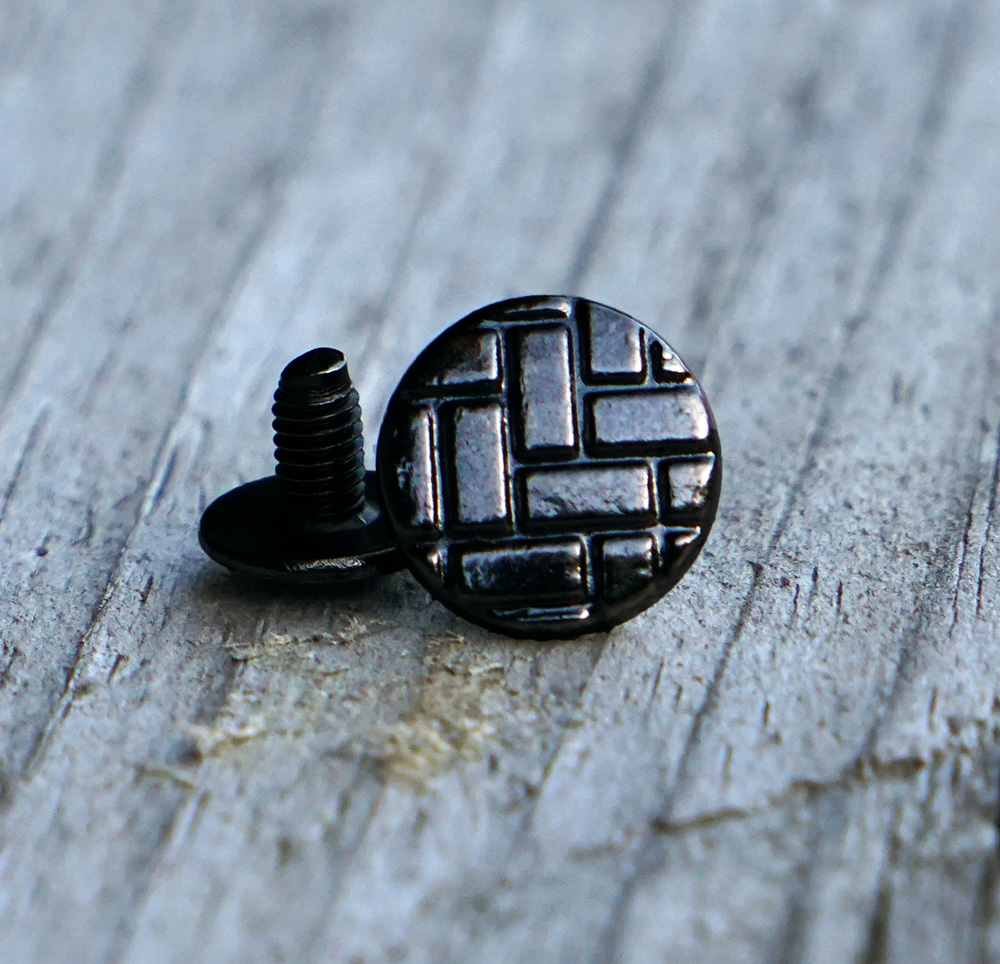 Chicagoskruv / skruvnit "Dice", 6 mm, svart nickel - 4