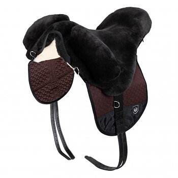 Horsedream® barbackasadel / lammskinnssadel Premium Plus Brun S/M