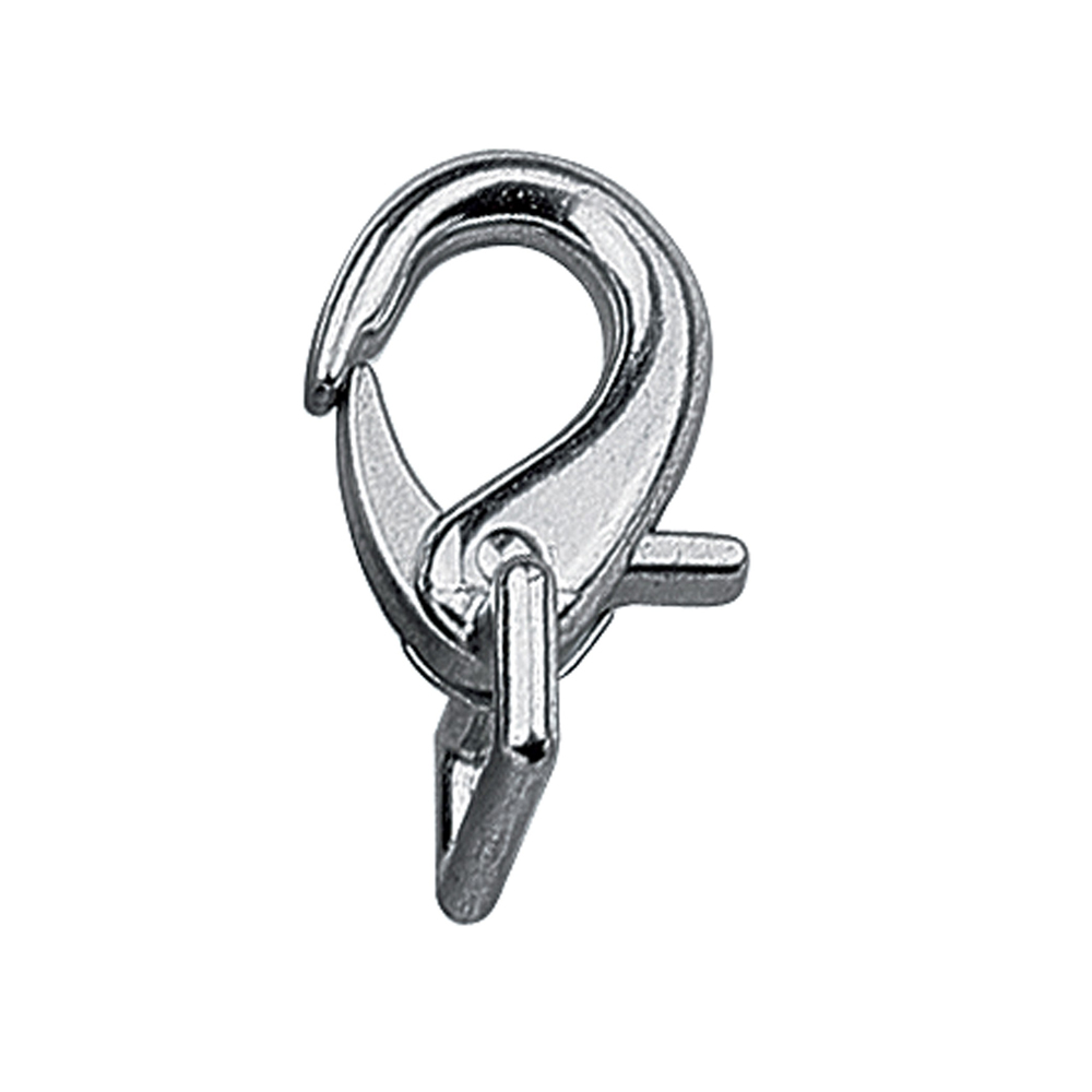 Trigger snap, square, 6 cm / 25 mm, silver