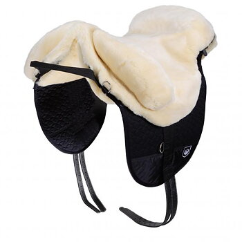 Horsedream® barbackasadel / lammskinnssadel Premium Plus Creme S/M 