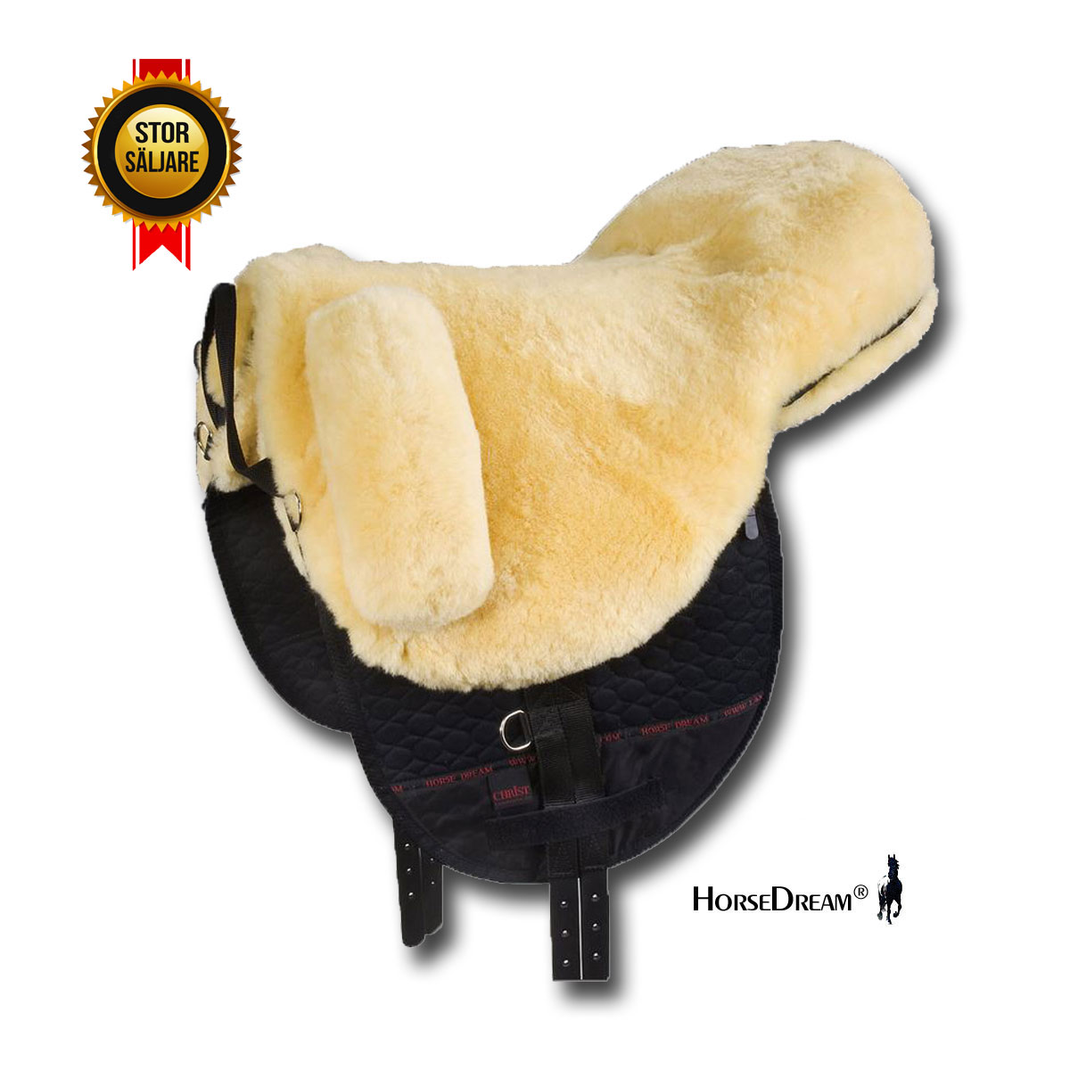 Horsedream® Bareback saddle / lambskin saddle Premium Plus Natural S/M - 3