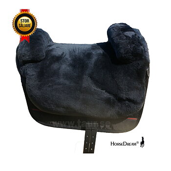 Horsedream® barbackasadel / lammskinnssadel Iberica Plus Grafit S/M