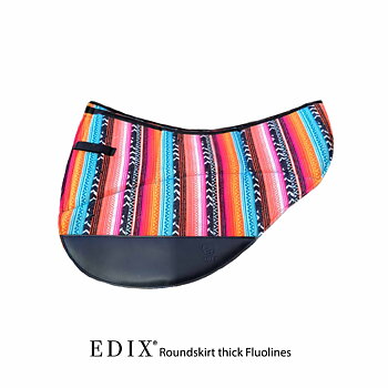 EDIX® Westernpad filtad ull RoundSkirt (inkl. 8 st ilägg), FluoLine