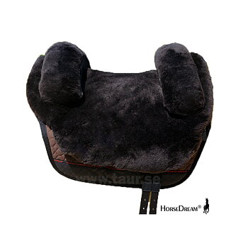 Horsedream® barbackasadel / lammskinnssadel Iberica Plus Brun M/L