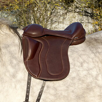 Gaiter III DeLuxe (bomlös med vadderade kåpor), svart/röd